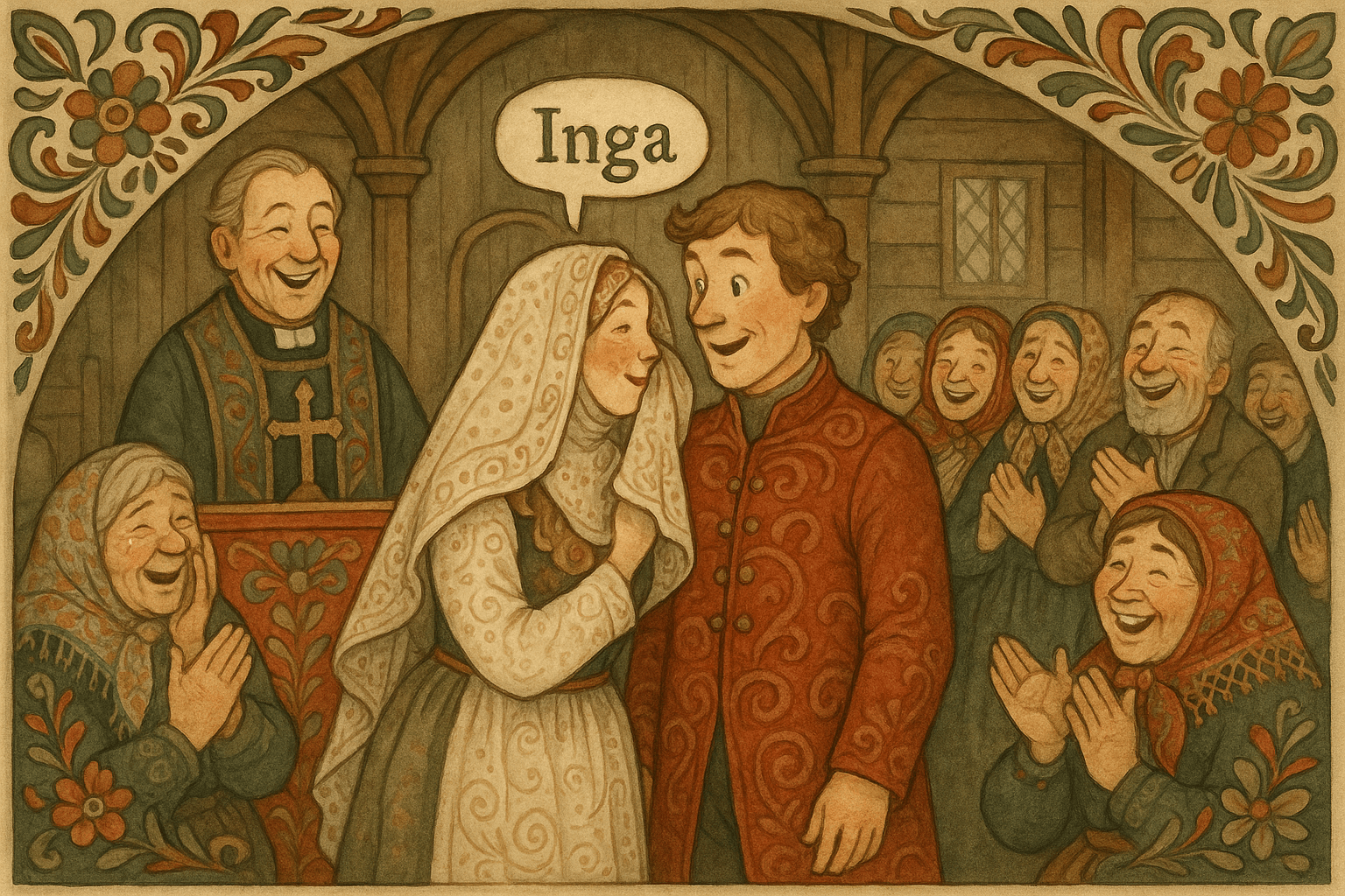 I kirken ler alle høyt når bruden hvisker 